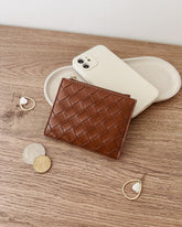 Lily Woven Wallet - Tan